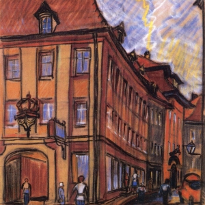 Werk von Gottfried Scheer: Kronenstraße in Ansbach